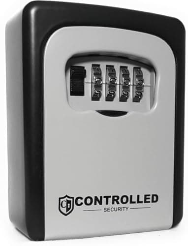 Wall Mount Digital Key Safe Lock Box for Home and Outdoor Use Secure Metal Key Storage with Adjustable 4 Digit Code for Keys and Cards