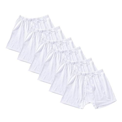 Cottonil Men's 100% Egyptian Cotton Boxer Shorts, Pack of 6, Classic Fit Underpants
