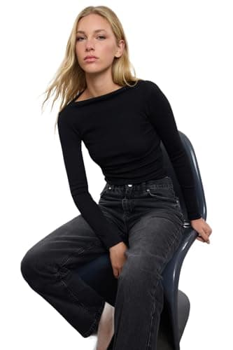 Trendyol Womens Black Knitted Blouse Twoaw25Bz00271 Blouse Shirt