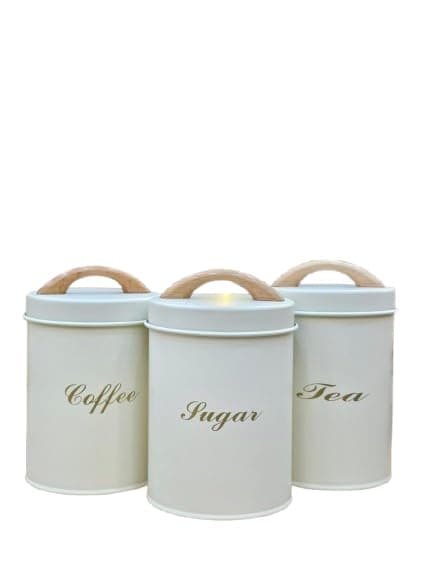 3 Piece Metal Coffee and Beverage Storage Organizer Set NA