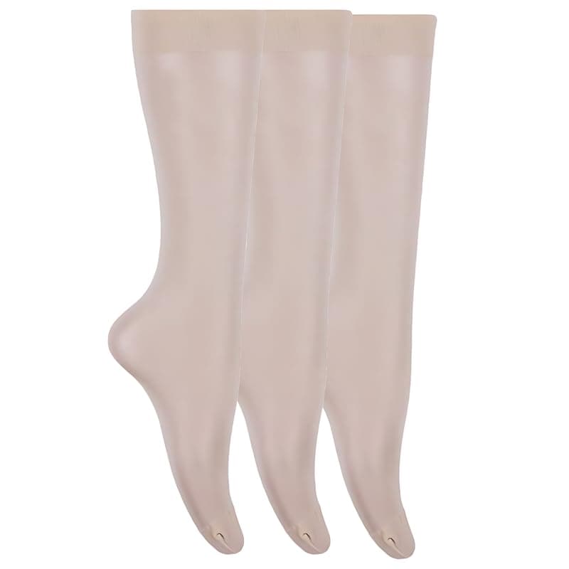 Silvy Womens Lycra Set Of 3 Pieces Knee-High Socks Lycra Set Of 3 Pieces Knee-High Socks (pack of 1) Tights