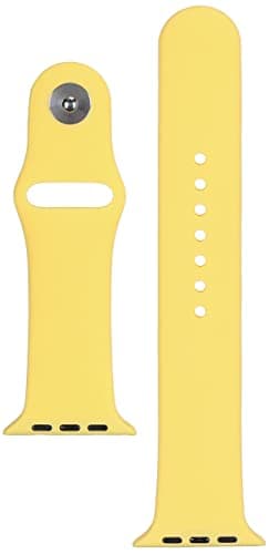 Generic Sport band compatible with apple watch 42 / 44mm, soft silicone yellow-small