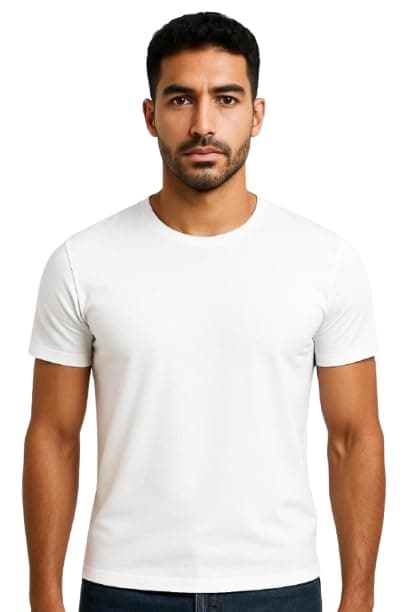 Ajyal Classic Crew Neck T-Shirt, Short Sleeve, Premium Cotton