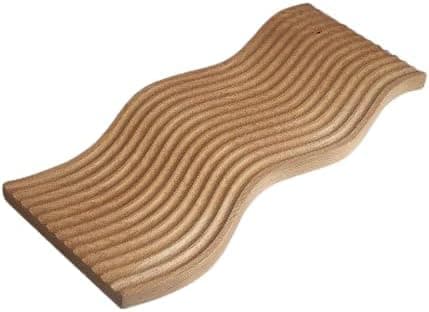 Multi-Purpose Bamboo Serving Tray with Wavy Design, 37x19cm Decorative Platter for Home Decor, Organizing & Photography