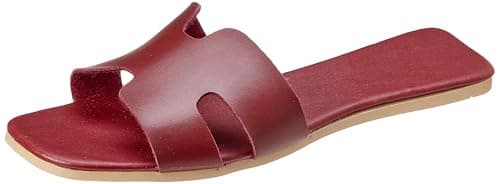 OX womens OX-W-30-Burgandy/Burgandy Slipper