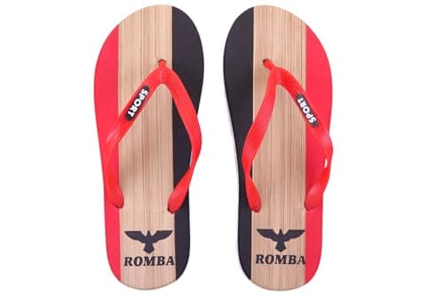 YOUTH AND MEN SLIPPER - Romba Men's Sports Sandals with Colorful Stripes, Comfortable Rubber Sole, Durable and Stylish Beach Sandals