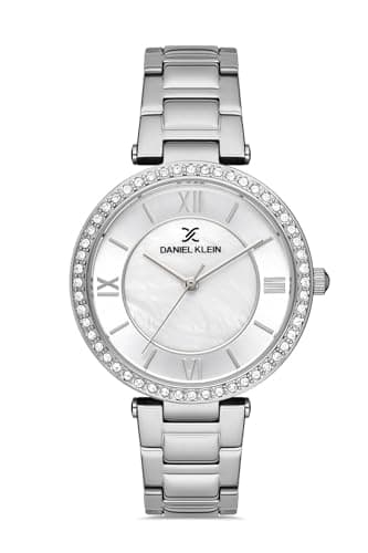 Daniel Klein DK.1.13167-1 Analog Watch for Women, 35 mm x 41 mm Size, Silver/Steel Wearable computer