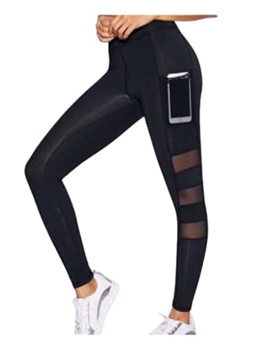 MEZA Women's Stretch Leggings, New Exclusive Sheer Chiffon Design, Wrinkle and Shrinkage Resistance, High Waist, Enhances Body Shape, Suitable for Daily Use Pants