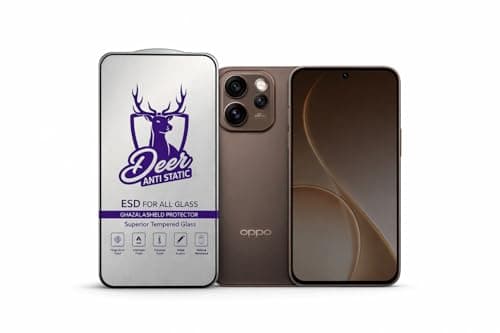 GHAZALA Tempered Glass Screen Protector For Reno 15 Pro, Clear