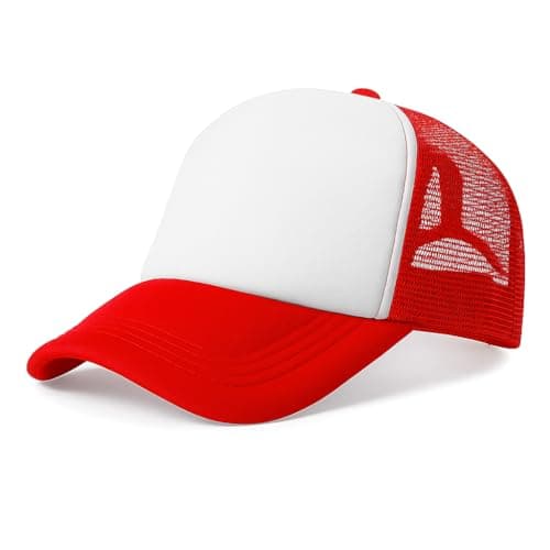 Unisex Cotton Mesh Trucker Cap, Reinforced Cotton Padded Front, Adjustable Snapback Closure, Classic Design Multicolor Hat
