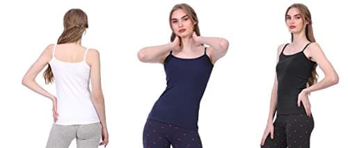 Dice Womens Set of 3 Spagetti Strap Tops Undershirt (pack of 3) Shirt