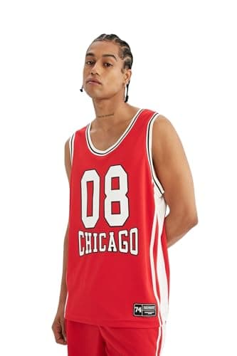 DeFacto Man Standart Fit Crew Neck SleevelessKnitted Athlete C2418AX, Red (RD303) S Shirt