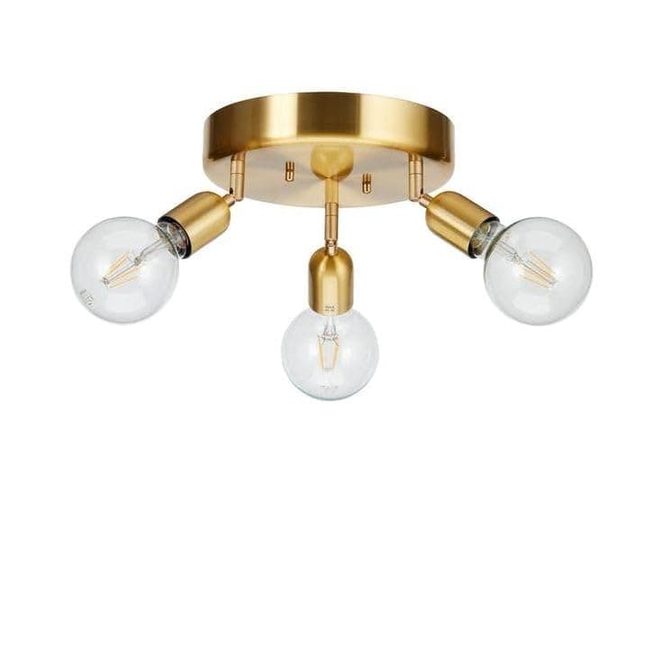 Generic Pendant Light 3 Bulb Without Bulbs 25 * 35 * 25cm Gold $P Light fixture
