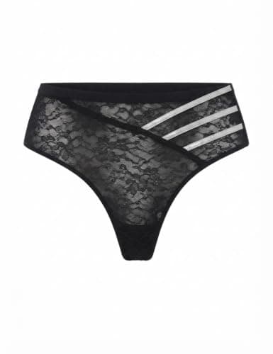 HN Lace Panties for Women Black Lace Panties One Size Soft Stretch Elastic Underpants