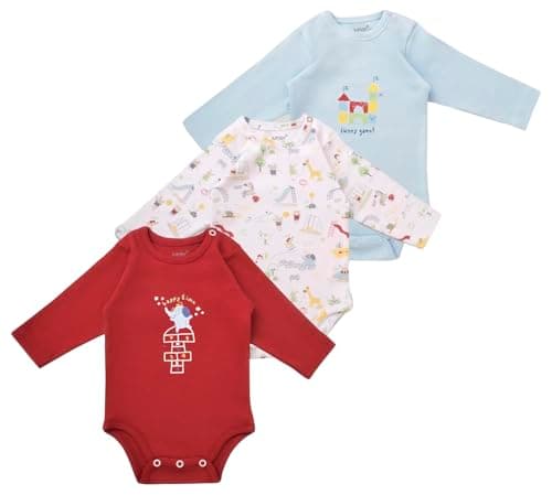 Junior Baby Girls Bodysuits 3-Piece Pack Long Sleeve Playground Multi Colors 03 Leotard