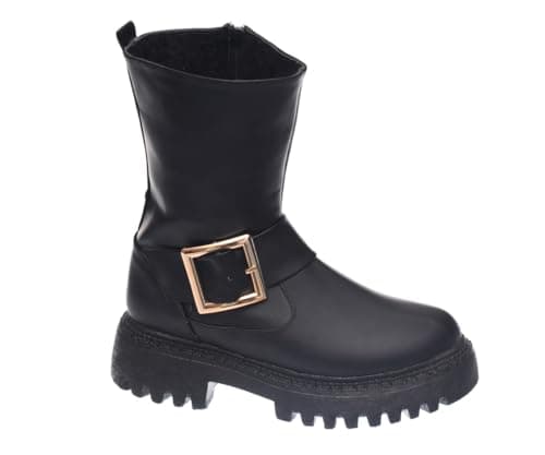 B&W womens B&W-W065-Black Sneaker Boot