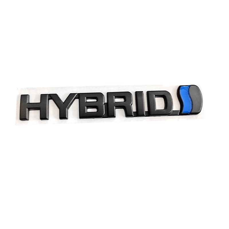 KaberTrade 3D Metal Car Logo Sticker Decal Trunk Emblem Badge Sticker (Compatible with Hybrid HYBRID, Size 15cm by 2cm, Code:10370) Vehicle emblem