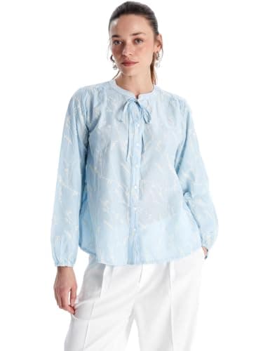 LC WAIKIKI Woman Hole-Knitted Broderie Women's Shirt