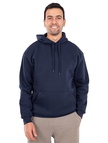 White Eagle Men’s Melton Hoodie – Soft Peached Winter Sweatshirt