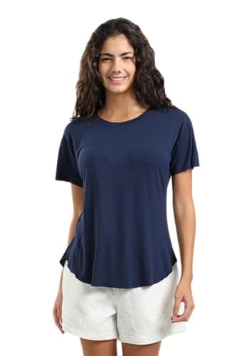 CARINA Womens Navy Pyjama Top Pajama Top