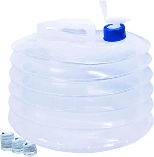Foldable Water Container with Portable Tap Collapsible Water Jug for Outdoor Camping Hiking Travel Space Saving Large Capacity Liquid Storage Tank