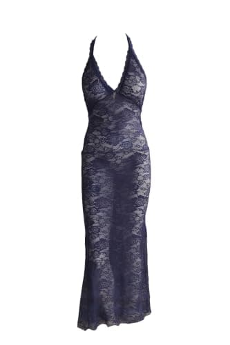 Lace V Neck Spaghetti Straps Long Dress For Women