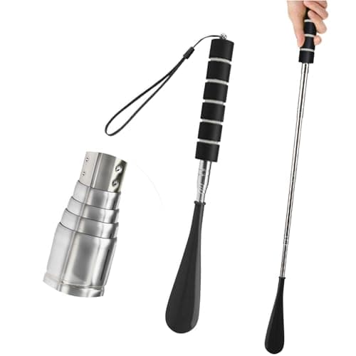 Ralleyfun Shoe Horn Long Handle Retractable Telescopic Shoehorn Foldable Shoehorn Shoe Puller Adjustable Shoe Aids Shoe accessory