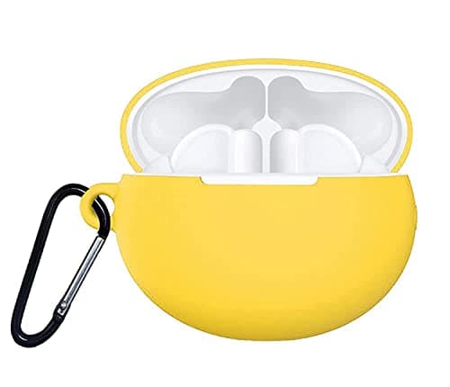 Generic For Huawei Freebuds 4i Silicone Case Cover With Holder - Yellow