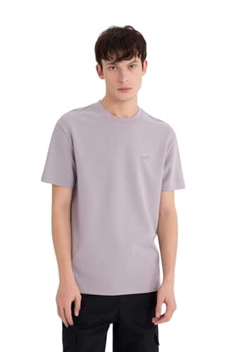 DeFacto Mens Young Regular Fit Crew Neck Short Sleeve Knitted T-Shirt T-Shirt (pack of 1)