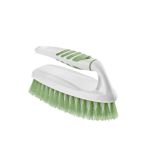 Plastic Cleaning Brush, Hand Scrubbing Brush With Handle Grip for Easy Cleaning Floor & Carpet. Green