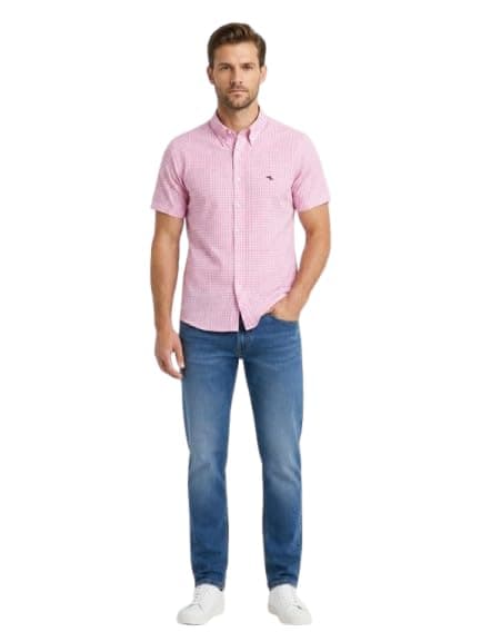 wahdan Short Sleeve Checkered Shirt for Men