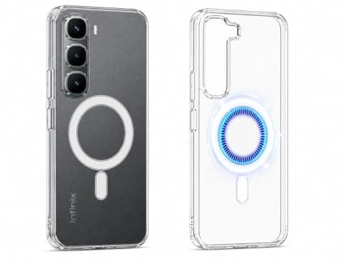 Magnetic Case for INFINIX HOT 60 PRO 4G Charging Compatible When Supported | Compatible with Magnetic Car Mounts, Card Wallets & Cooling Fans