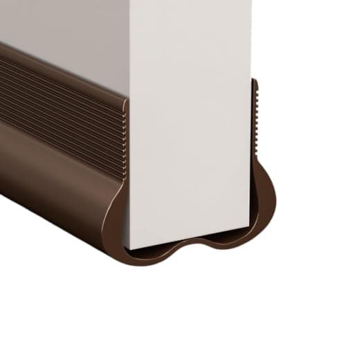 Door Bottom Seal Strip, Practical Design to Prevent Dust from Entering | Fits uneven floors, insect resistant, easy to install, cut to size, includes double adhesive tape Draft stopper