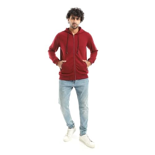 CAESAR - سيزر Mens Men's hoodie with hood and front zipper Men's hoodie with hood and front zipper Sweatshirt