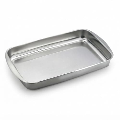Zahran Armetal 35cm Oval Heavy Duty Roasting Tray Premium Stainless Steel Oven Tray Extra Large Capacity Home