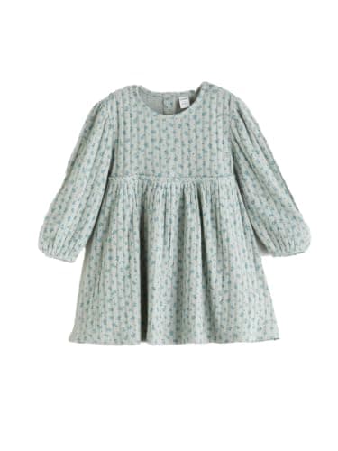 LC WAIKIKI Girl Crew Neck Long Sleeve Floral Print Girls' Dress