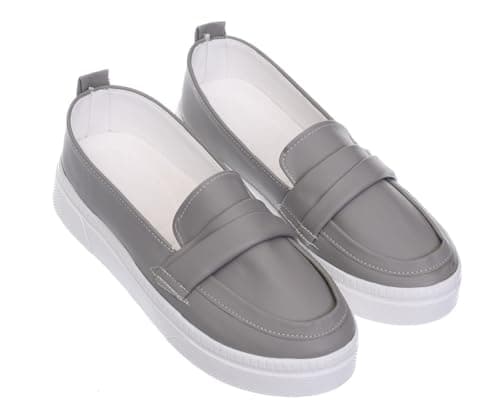 B&W womens B&W-W076-Grey Sneaker