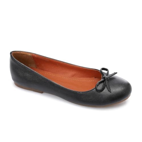 Patent Bow Mary Jane Ballet Flat | Girls Leather Shoes Soft Casual Shoes.
