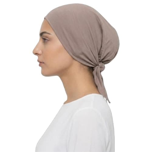 Hijab Under Cap with Tie Back, Soft Stretch Jersey, Women's Inner Bonnet- BB-026- Apparel head neck covering