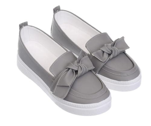 B&W womens B&W-W075-Grey Sneaker