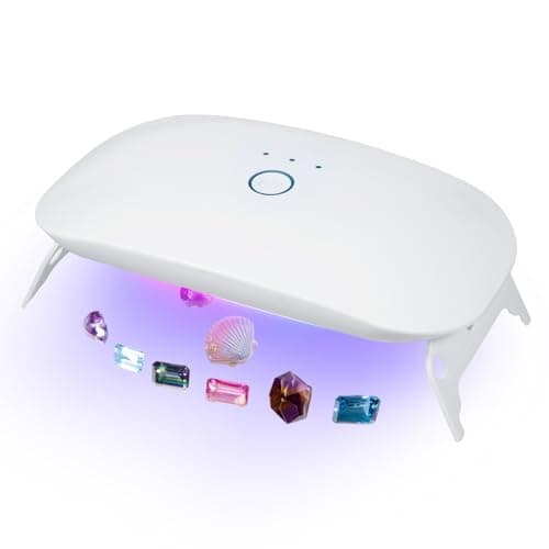 Eacam Resin curing machine, UV Light for Resin 24W Foldable UV Resin Lamp 365+395nm Dual Wavelength Support Fast Curing & Timing Function Light Weight Portable Home