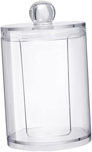Imported Acrylic Makeup Cotton Pad Organizer and Cosmetic Storage Box, Clear Transparent Vanity Table Container for Beauty Tools and Accessories Item container