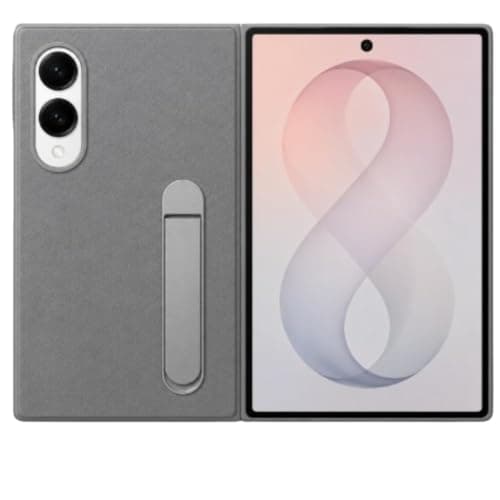 Ultra Hybrid Case compatible with Galaxy Z Fold 8 Wide with Stand - Gray Cellular phone case