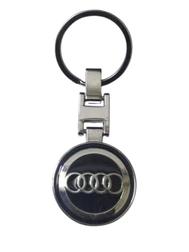 ميدالية معدنية لمفاتيح السيارة، رقم الموديل A، بلون اسود Keychain