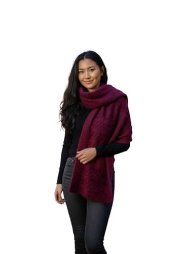 Bisha Pish-177-10750-Mint GreenP Woollen Knitted Shawl for Women Apparel head neck covering