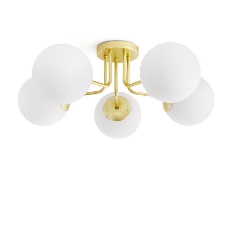 Generic Pendant Light 5 Bulb Without Bulbs 30x60x30cm Gold