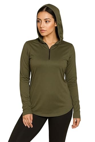 MEZA Women's Sports Hoodie Half Zip Hoodie Sweatshirt - Hoodie for Girls and Women