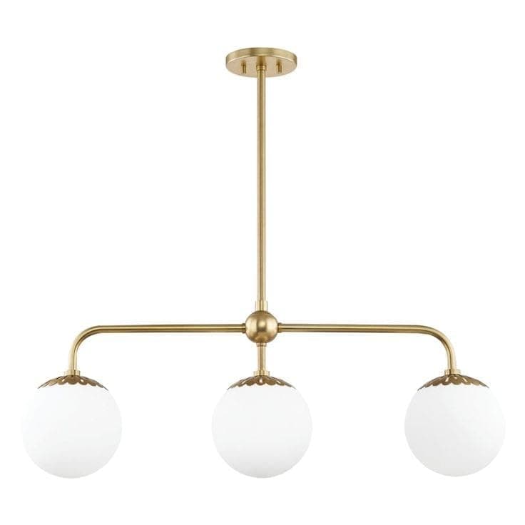 Generic Pendant Light 3 Bulb Without Bulbs 35x60x35cm Gold Edg_129 Light fixture