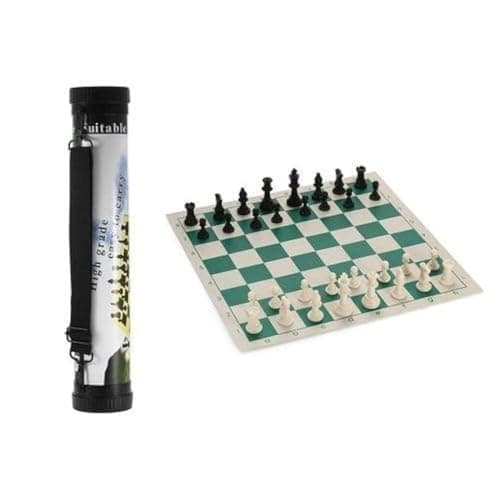 Generic Portable Drum Chess Game for 2 Players, Age 6+