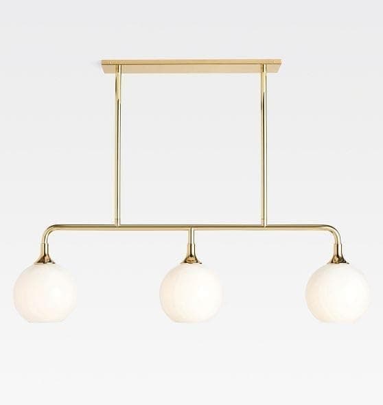 Generic Pendant Light 3 Bulb Without Bulbs 50x60x50 cm Gold